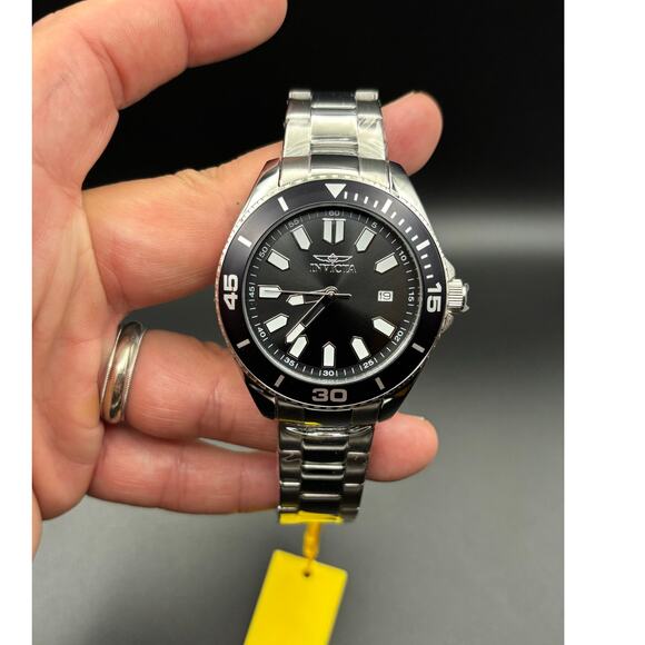 Invicta Pro Diver 46316 Mens 43mm Black Dial Stainless Steel Quartz 50m NIBWT - Picture 16 of 17